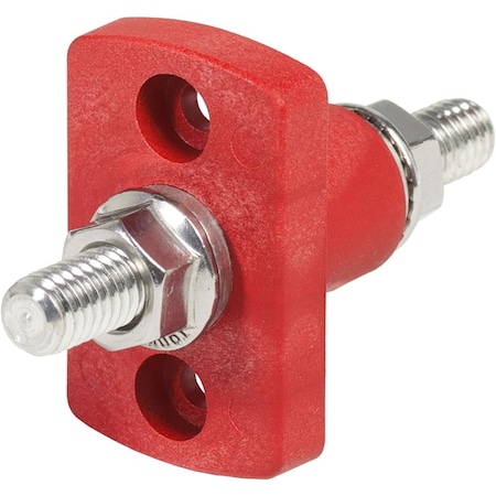 Blue Sea Systems Wire Terminal, 5/16"-18 Stud Size, 48 V DC, Red 2202